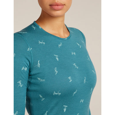 Icebreaker Merino 200 Oasis LS Crewe Snow Day Womens
