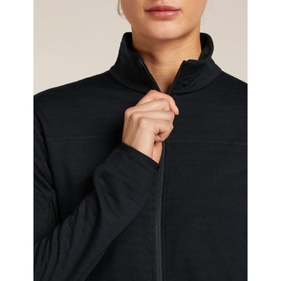 Icebreaker Merino Blend 300 RealFleece Descender LS Zip Womens