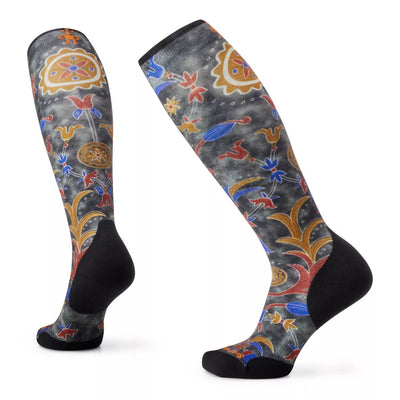 Smartwool Ski Targeted Cushion Royal Floral Print OTC Women’s Ski Sock