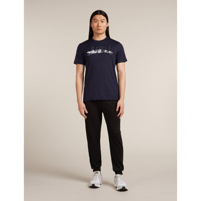 Icebreaker Merino 150 Tech Lite SS The Peaks Mens