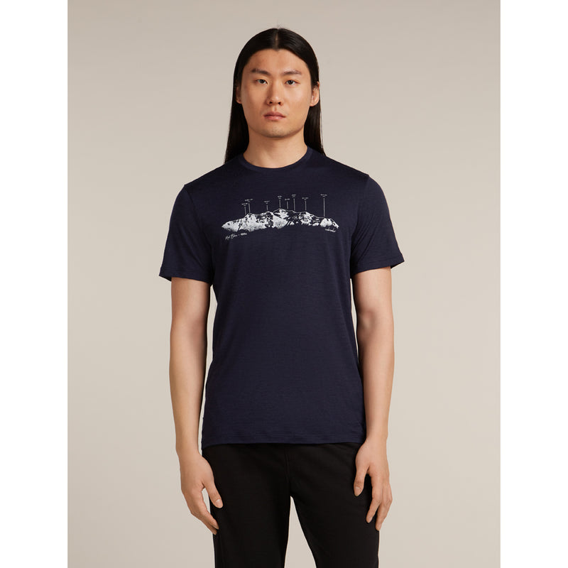 Icebreaker Merino 150 Tech Lite SS The Peaks Mens