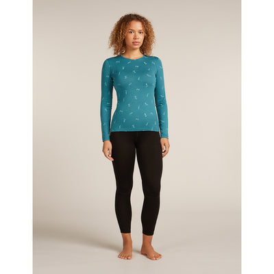 Icebreaker Merino 200 Oasis LS Crewe Snow Day Womens