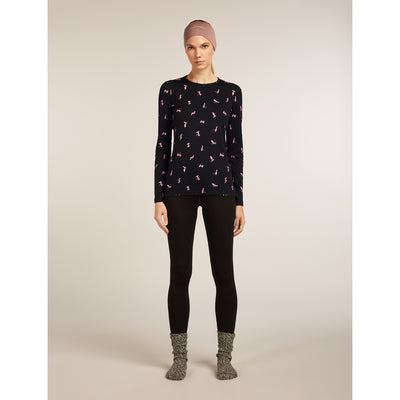 Icebreaker Merino 200 Oasis LS Crewe Snow Day Womens