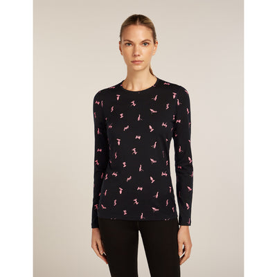 Icebreaker Merino 200 Oasis LS Crewe Snow Day Womens