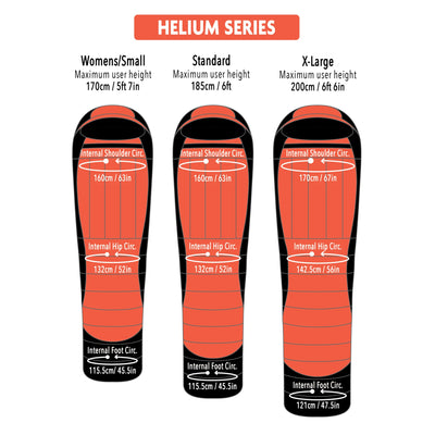 Helium 680 Boxfoot -6 to - 12° Down Sleeping Bag