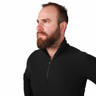 Slinx Quarter Zip Polo Black Men's