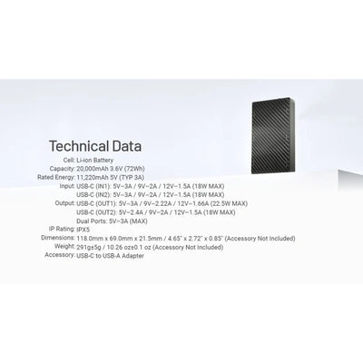 Nitecore NB20000 Gen3 Ultra-Slim Power Bank