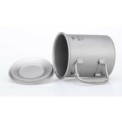 Keith Single-Wall Titanium Mug w Handle and Lid 300mL
