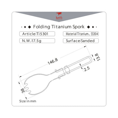 Keith Folding Titanium Spork
