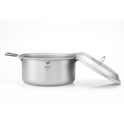 Keith 2-Piece Titanium Pot and Pan Cook Set 2.5L