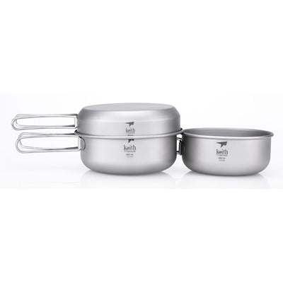 Keith Titanium 3 Piece Pot and Pan Cook Set