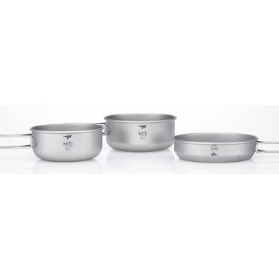 Keith Titanium 3 Piece Pot and Pan Cook Set