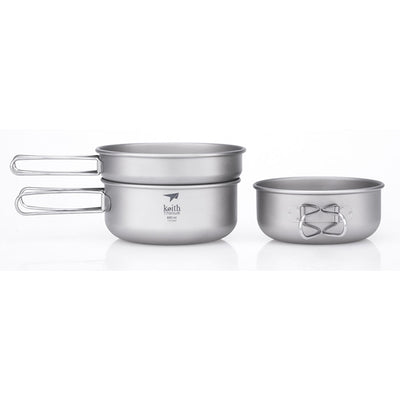 Keith Titanium 3 Piece Pot and Pan Cook Set