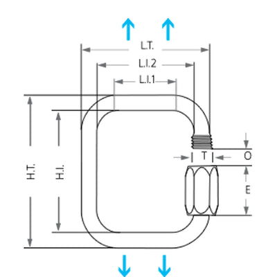Maillon Rapide Square Steel 10mm