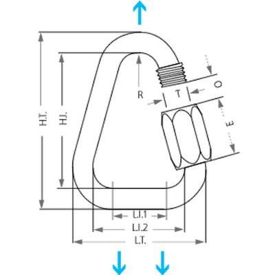 Maillon Rapide Delta Steel 10mm