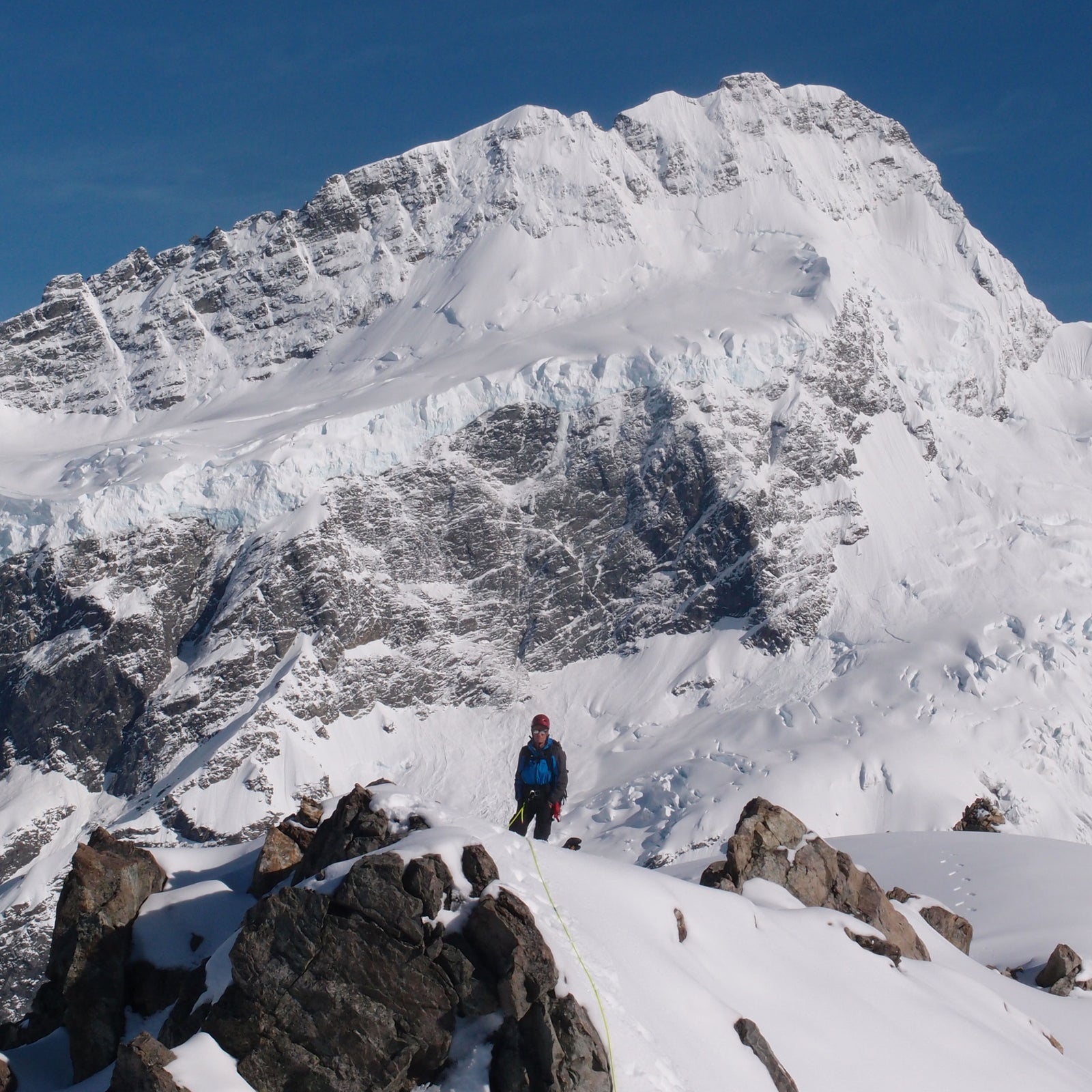 Mountaineering Sealy Range in New Zealand