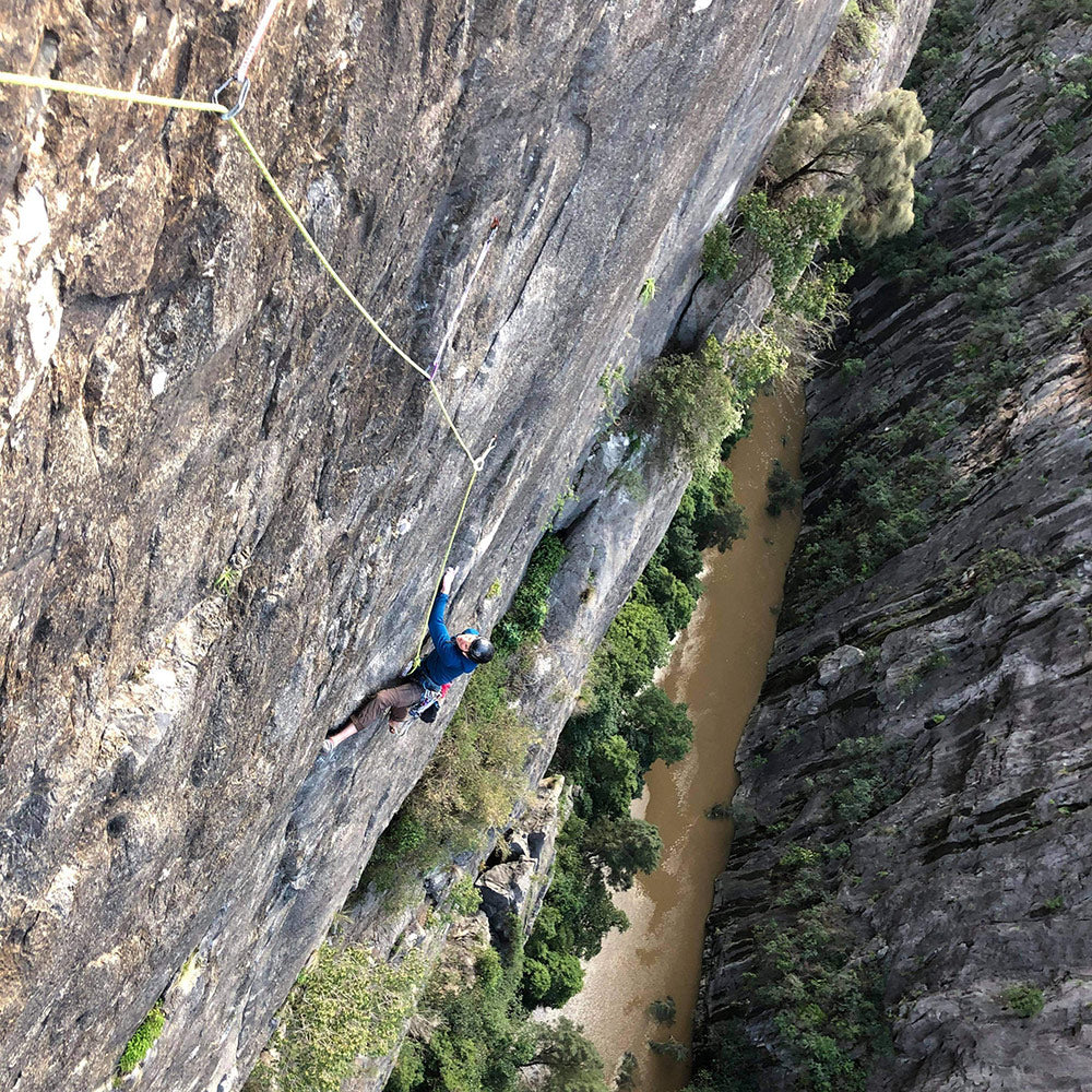 David climbing at Bungonia Gorge