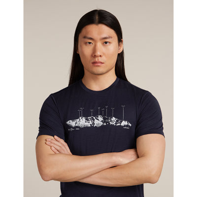 Icebreaker Merino 150 Tech Lite SS The Peaks Mens