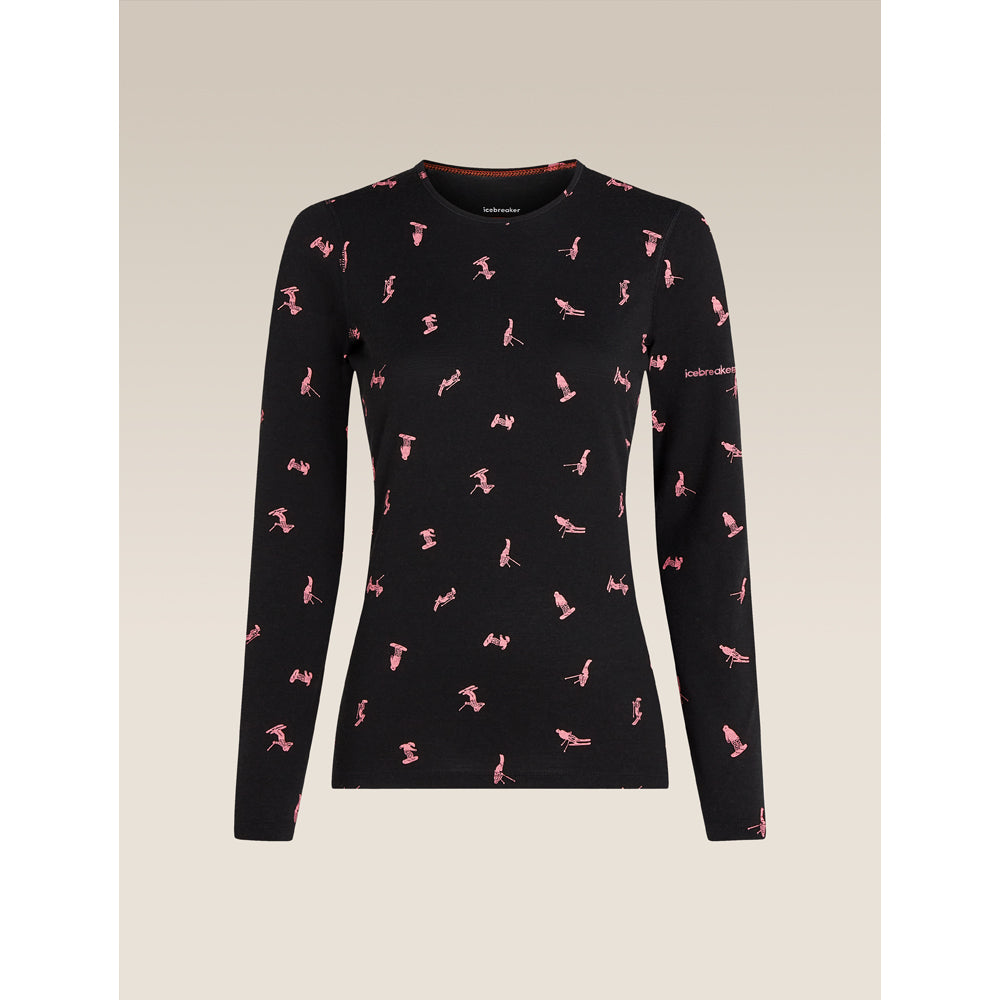 Icebreaker Merino 200 Oasis LS Crewe Snow Day Womens