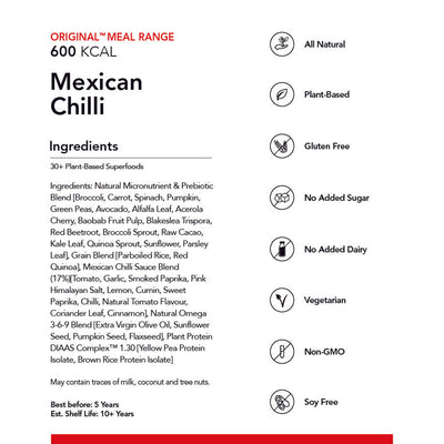 Radix Nutrition Original 600 Plant-Based V8 Mexican Chilli