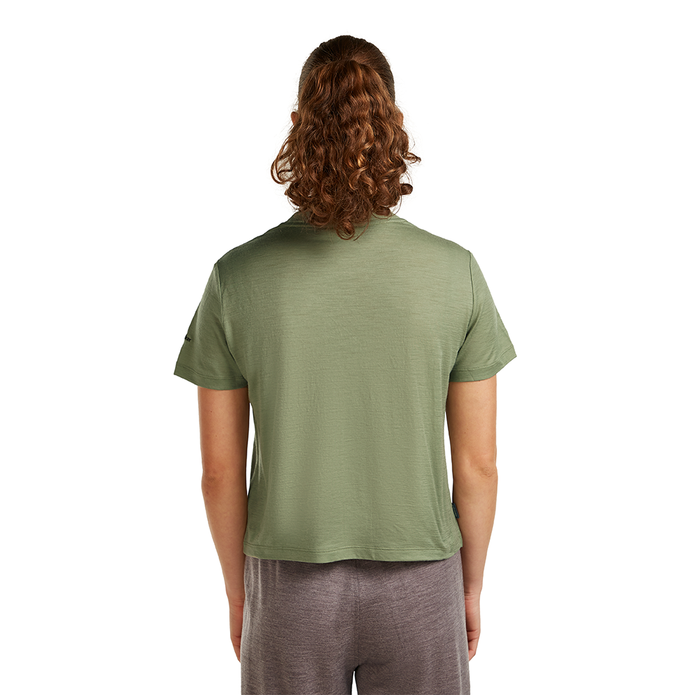 Icebreaker Merino 150 Tech Lite SS Flora Crop Tee Women's
