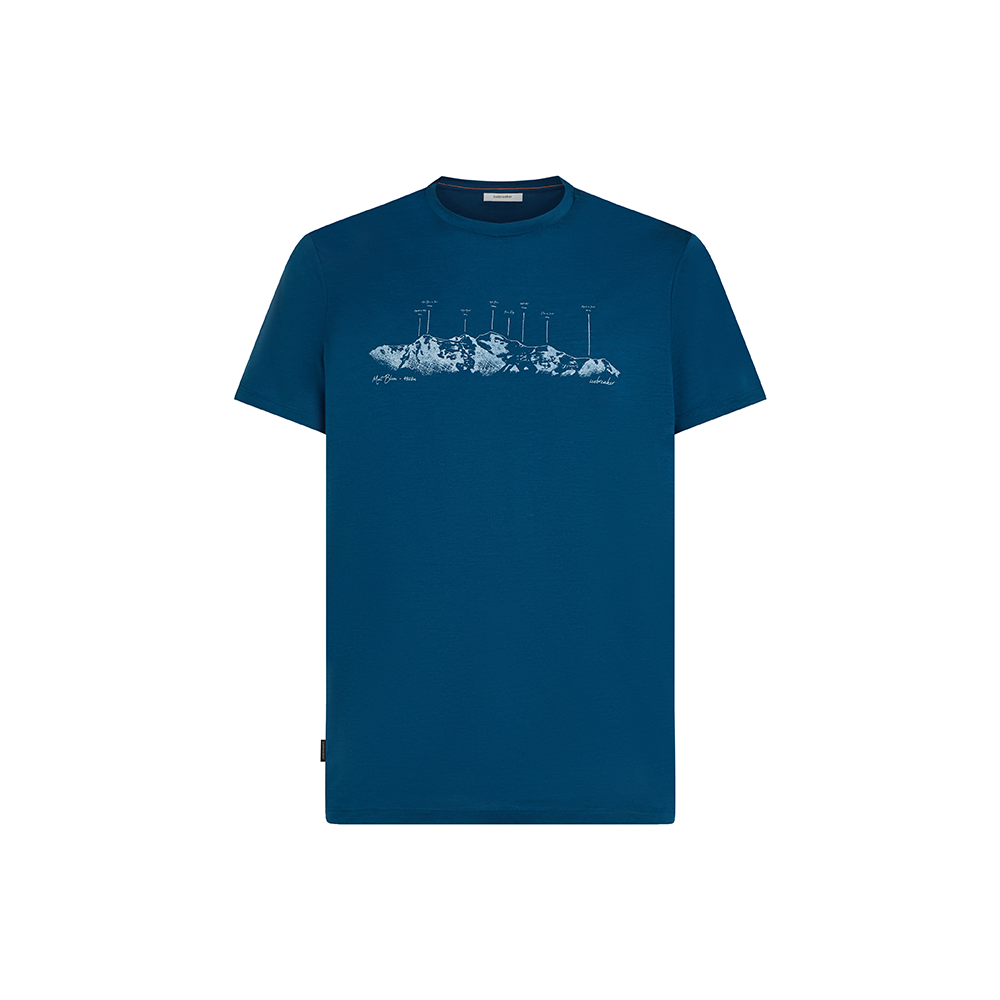 Icebreaker Merino 150 Tech Lite SS The Peaks Mens