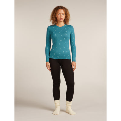 Icebreaker Merino 200 Oasis LS Crewe Snow Day Womens