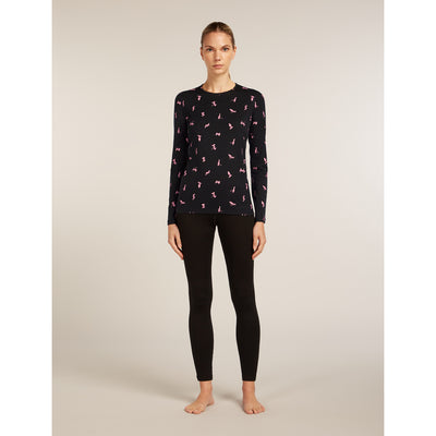 Icebreaker Merino 200 Oasis LS Crewe Snow Day Womens