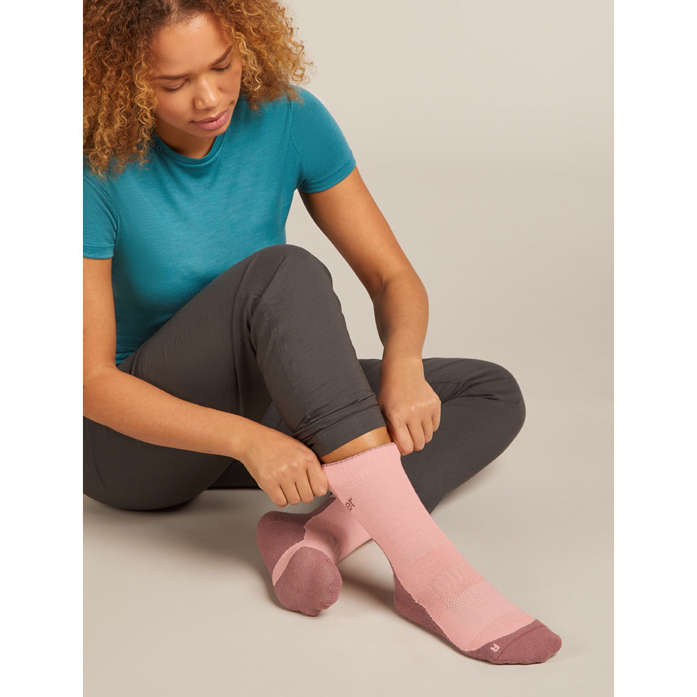 Icebreaker Merino Hike+ Light Crew Womens