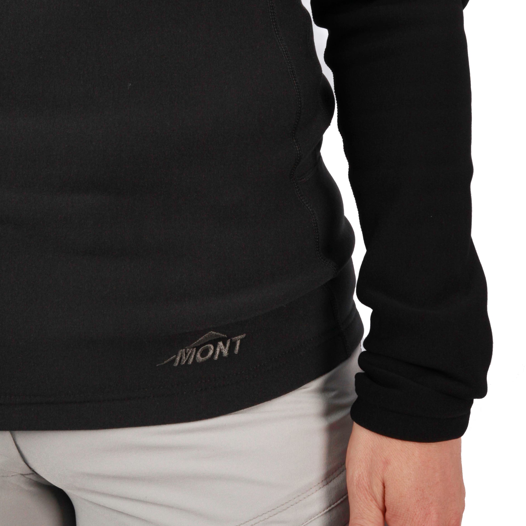 Slinx Zip Quarter Polo Black Women