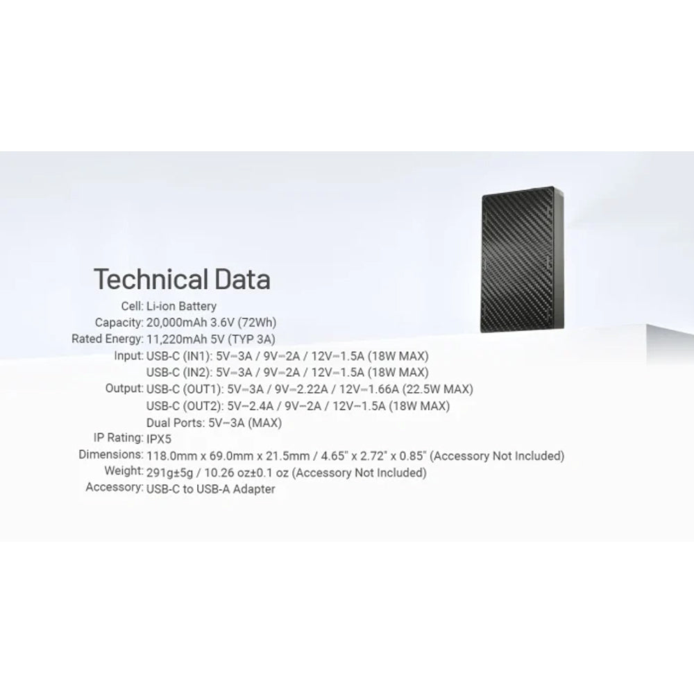 Nitecore NB20000 Gen3 Ultra-Slim Power Bank