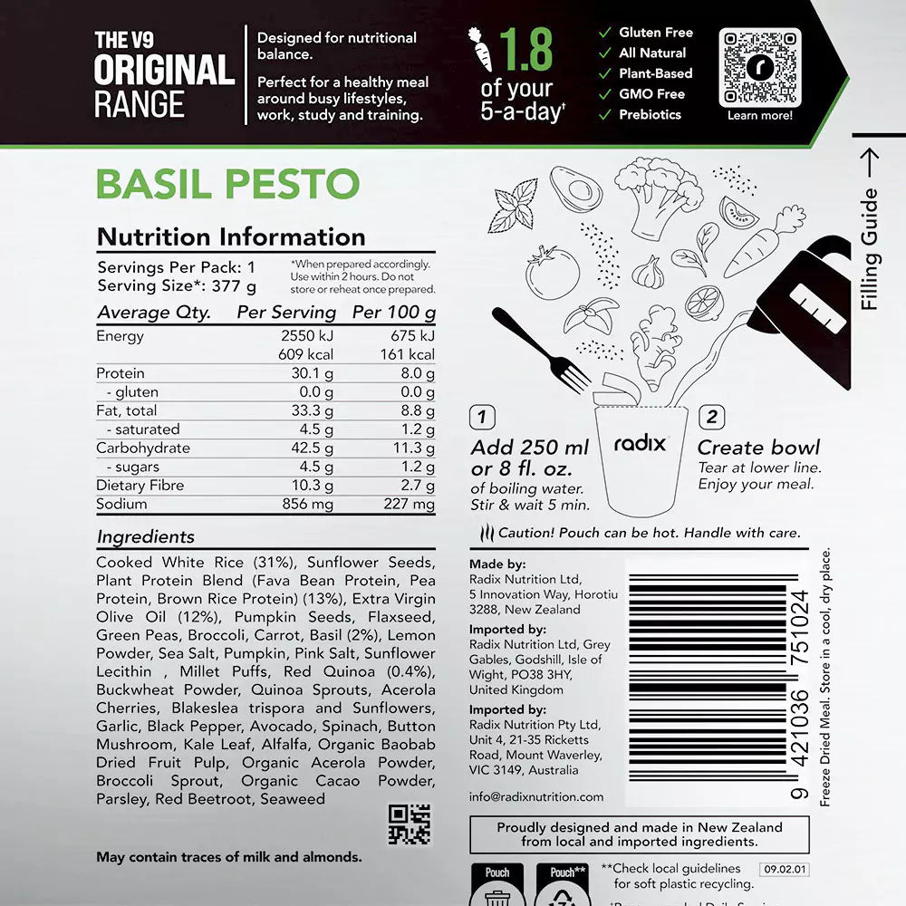 Radix Nutrition ORIGINAL 600kcal Meal V9