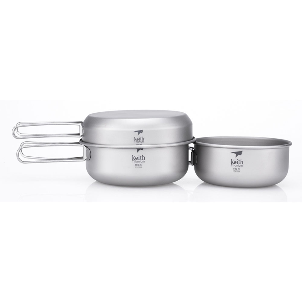 Keith Titanium 3 Piece Pot and Pan Cook Set