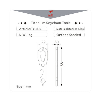 Keith Titanium Keychain Tool