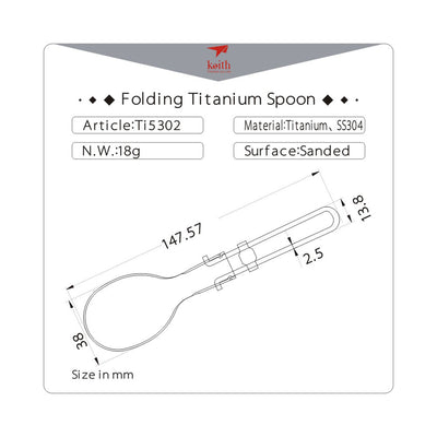 Keith Folding Titanium Spoon