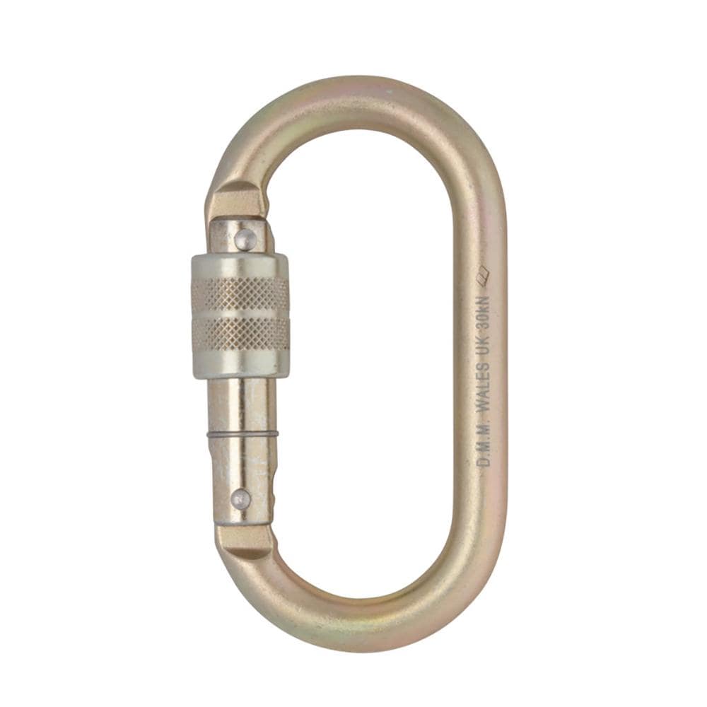 DMM 10mm Steel Oval Screwgate Light Gold