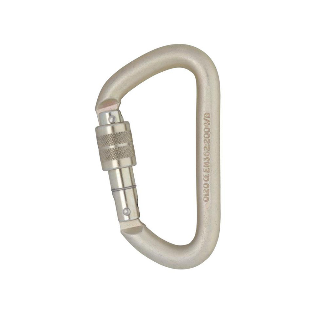 DMM 12mm Steel Offset D Screwgate Light Gold