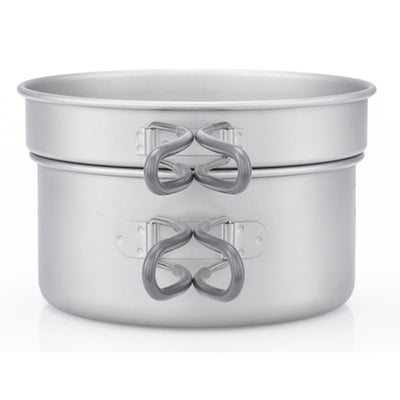 Keith 2 Piece Titanium Pot and Pan Cookset 950ml + 600ml