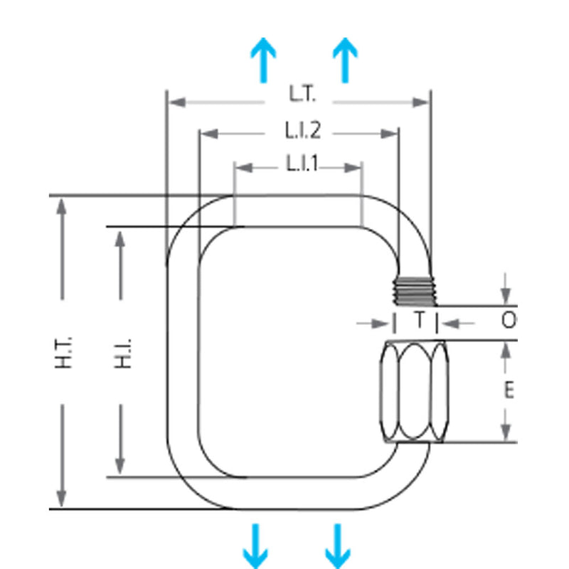 Maillon Rapide Square Steel 10mm