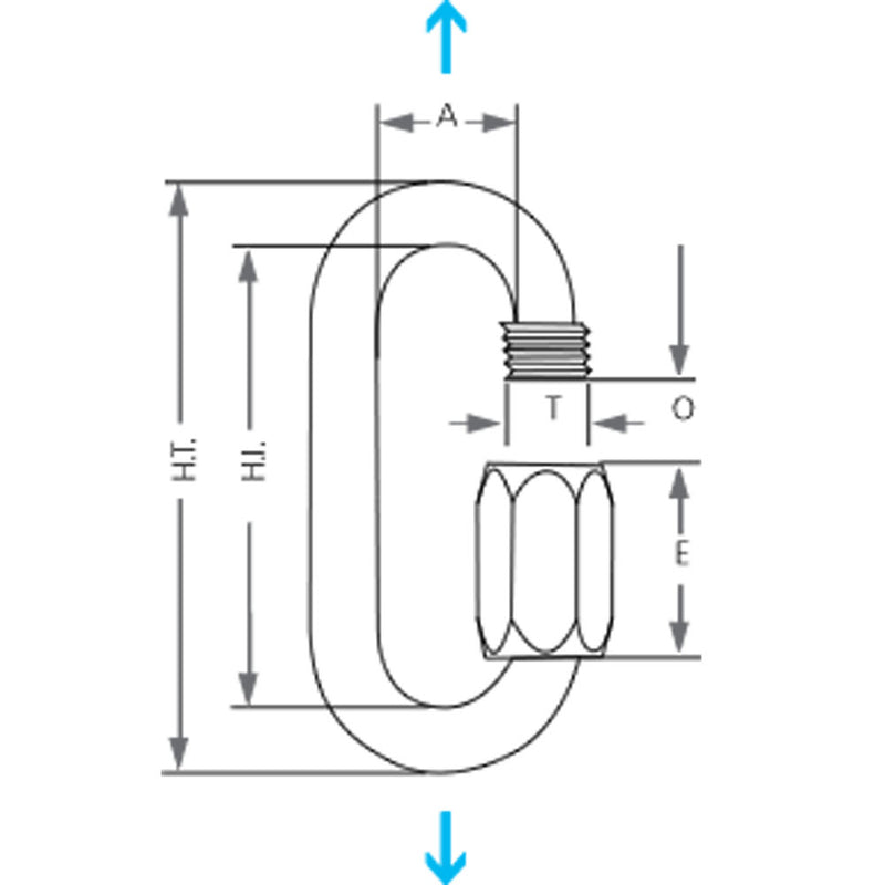 Maillon Rapide Standard Steel 8mm