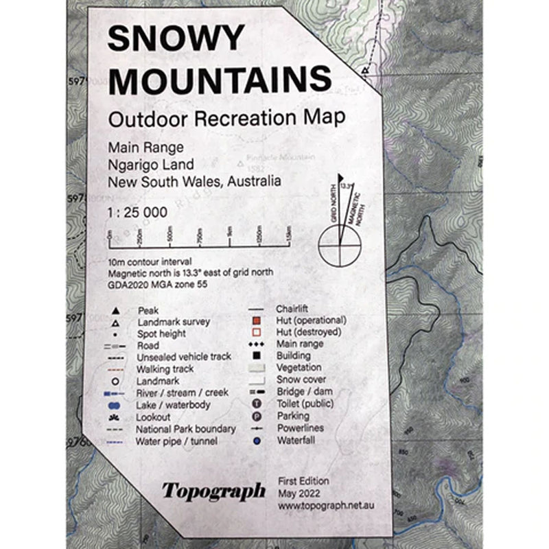Topograph Snowy Mountains Outdoor Recreation Map (2nd Edition)